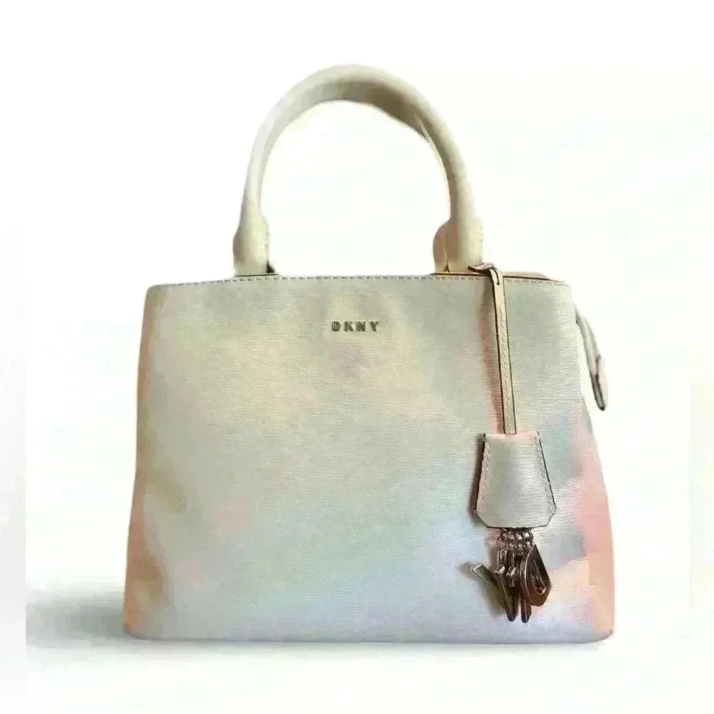 DKNY Off White/Light Cream DKNY Medium Satchel with Double Handles. NWT